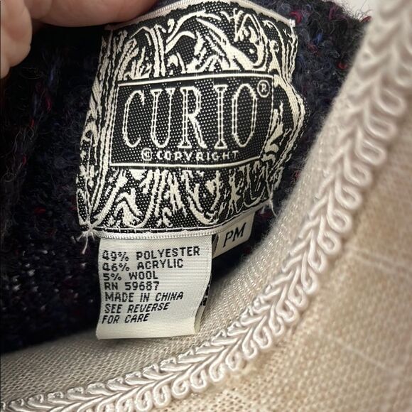 Anthropologie Curio Multicolor Women's Cardigan Sweater PM Curved Buttons - Picture 3 of 8